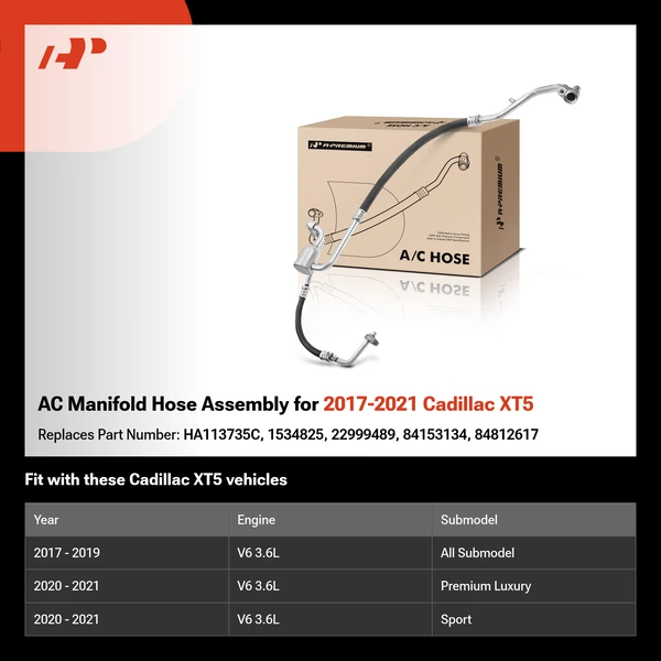 AC Manifold Hose Assembly for 2017-2021 Cadillac XT5