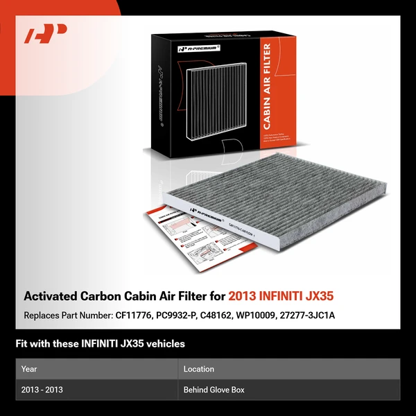 Activated Carbon Cabin Air Filter for 2013 INFINITI JX35