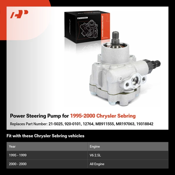 Power Steering Pump for 1995-2000 Chrysler Sebring