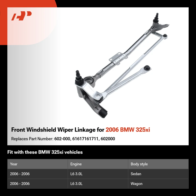 Front Windshield Wiper Linkage for 2006 BMW 325xi