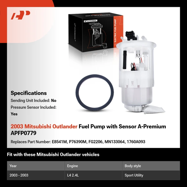 2003 Mitsubishi Outlander Fuel Pump with Sensor A-Premium APFP0779