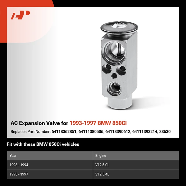 AC Expansion Valve for 1993-1997 BMW 850Ci