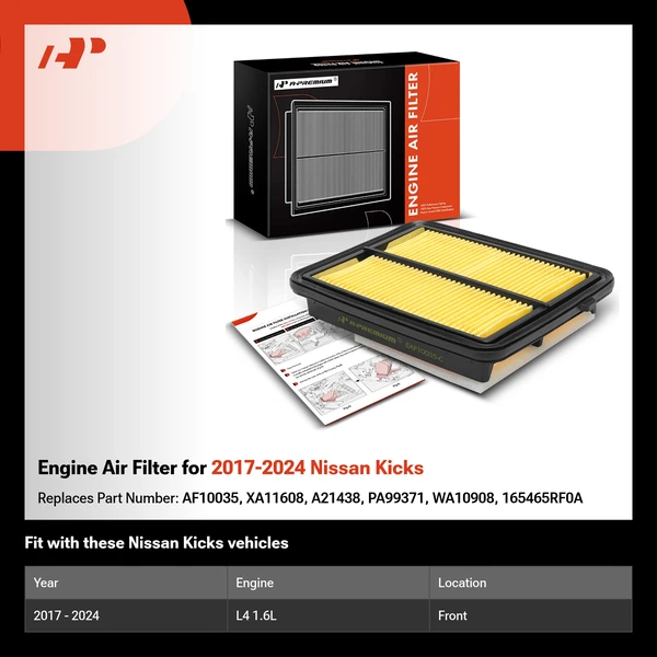 Engine Air Filter for 2017-2024 Nissan Kicks