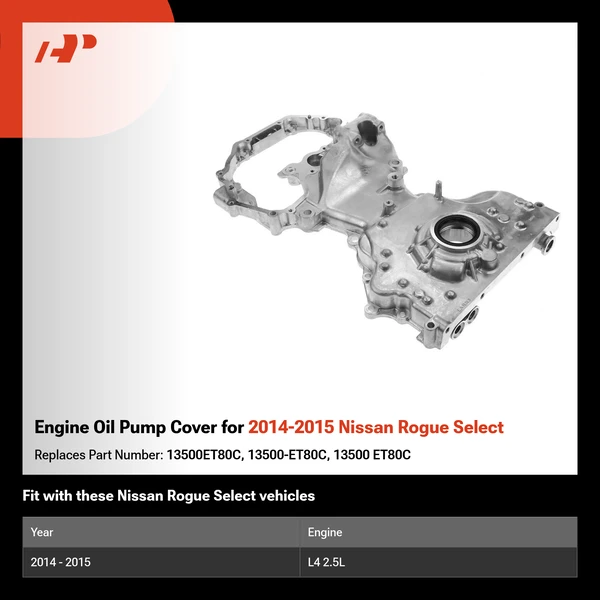 Engine Oil Pump Cover for 2014-2015 Nissan Rogue Select