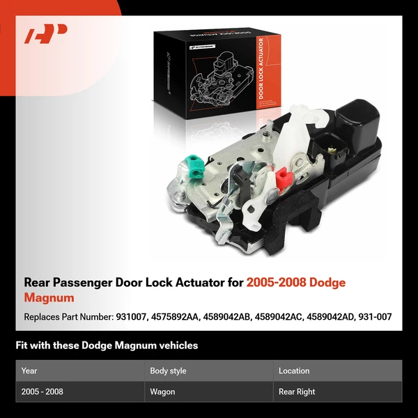 Rear Passenger Door Lock Actuator for 2005-2008 Dodge Magnum