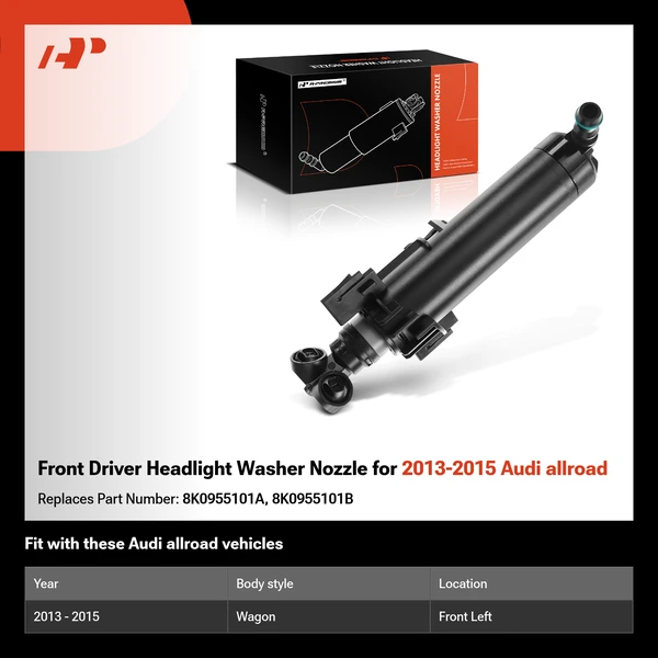 Front Driver Headlight Washer Nozzle for 2013-2015 Audi allroad