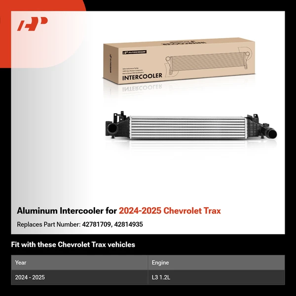 Aluminum Intercooler for 2024-2025 Chevrolet Trax
