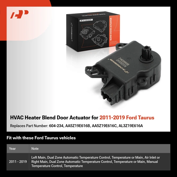HVAC Heater Blend Door Actuator for 2011-2019 Ford Taurus