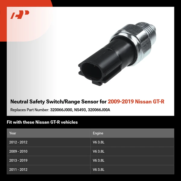 Neutral Safety Switch/Range Sensor for 2009-2019 Nissan GT-R