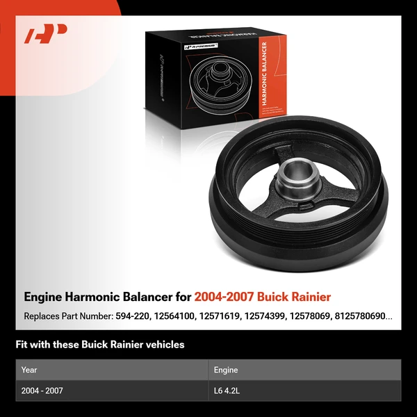 Engine Harmonic Balancer for 2004-2007 Buick Rainier