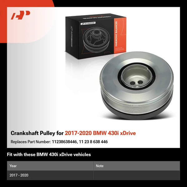 Crankshaft Pulley for 2017-2020 BMW 430i xDrive