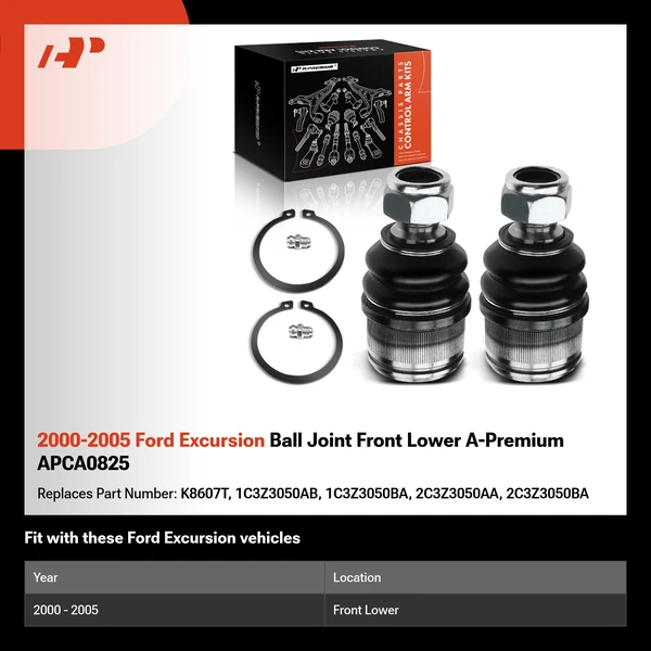 2000-2005 Ford Excursion Ball Joint Front Lower A-Premium APCA0825