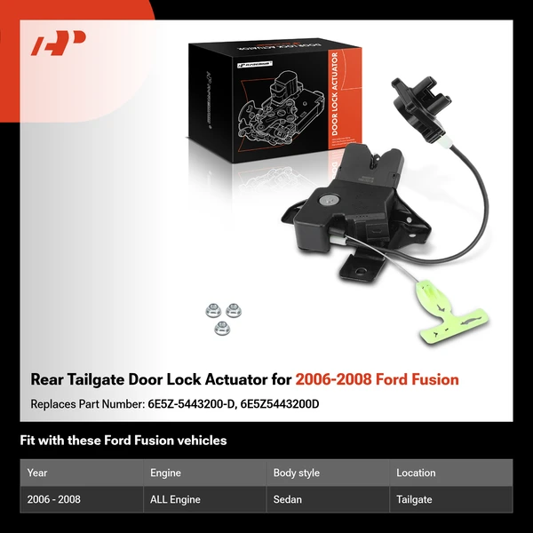 Rear Tailgate Door Lock Actuator for 2006-2008 Ford Fusion