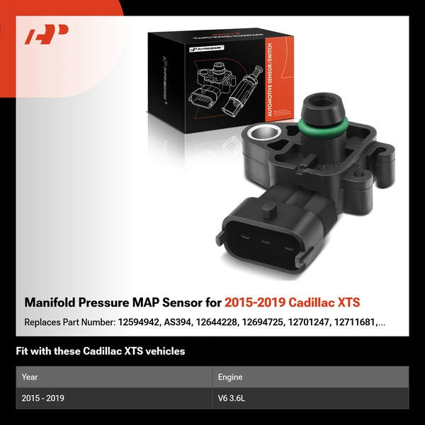 Manifold Pressure MAP Sensor for 2015-2019 Cadillac XTS
