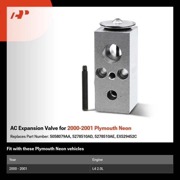 AC Expansion Valve for 2000-2001 Plymouth Neon