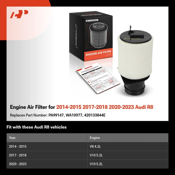 Engine Air Filter for 2014-2015 2017-2018 2020-2023 Audi R8
