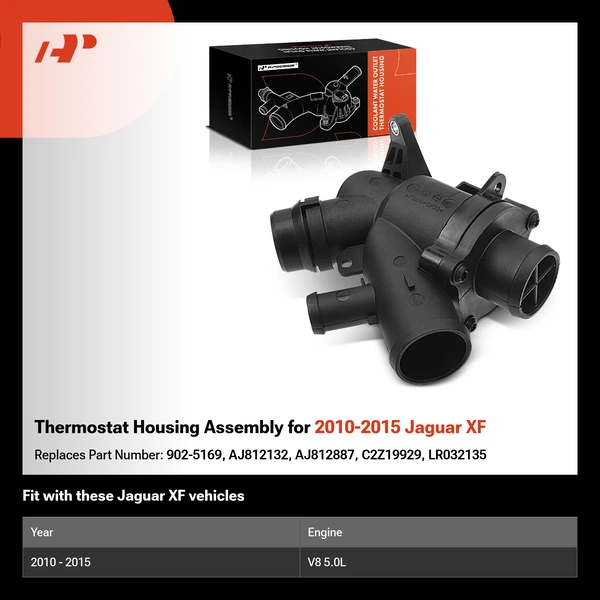 Thermostat Housing Assembly for 2010-2015 Jaguar XF