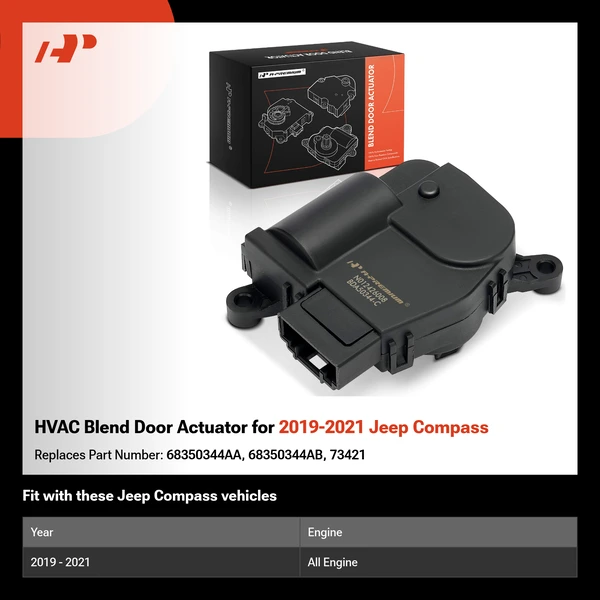 HVAC Blend Door Actuator for 2019-2021 Jeep Compass