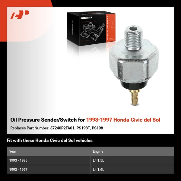 Oil Pressure Sender/Switch for 1993-1997 Honda Civic del Sol