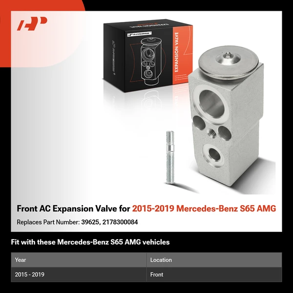 Front AC Expansion Valve for 2015-2019 Mercedes-Benz S65 AMG