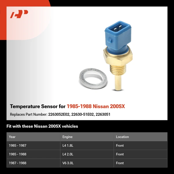 Temperature Sensor for 1985-1988 Nissan 200SX