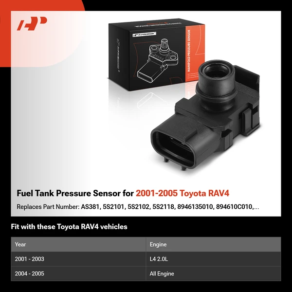 Fuel Tank Pressure Sensor for 2001-2005 Toyota RAV4