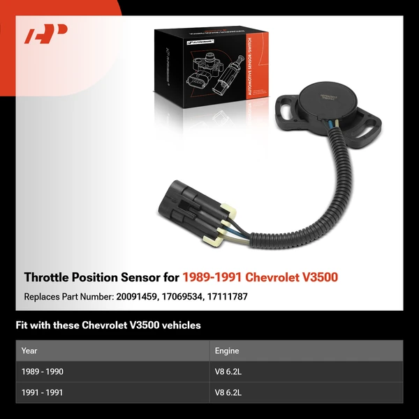 Throttle Position Sensor for 1989-1991 Chevrolet V3500