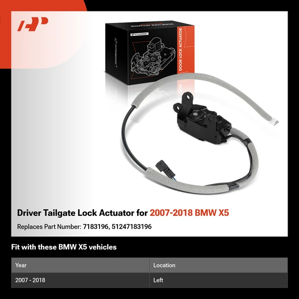 Driver Tailgate Lock Actuator for 2007-2018 BMW X5