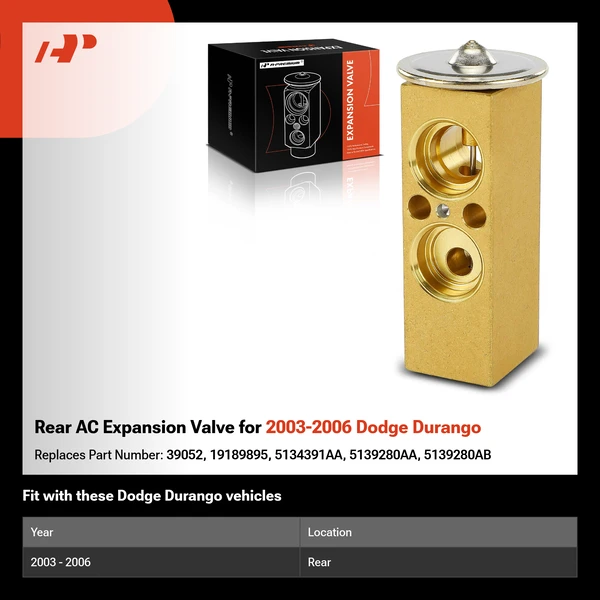 Rear AC Expansion Valve for 2003-2006 Dodge Durango