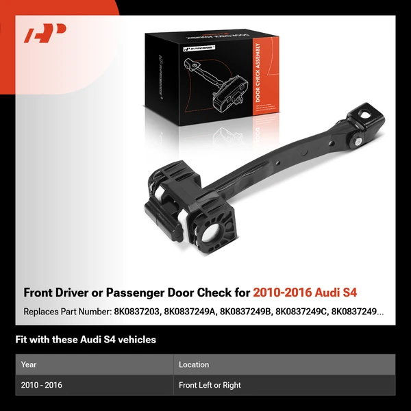 Front Driver or Passenger Door Check for 2010-2016 Audi S4