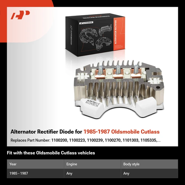 Alternator Rectifier Diode for 1985-1987 Oldsmobile Cutlass