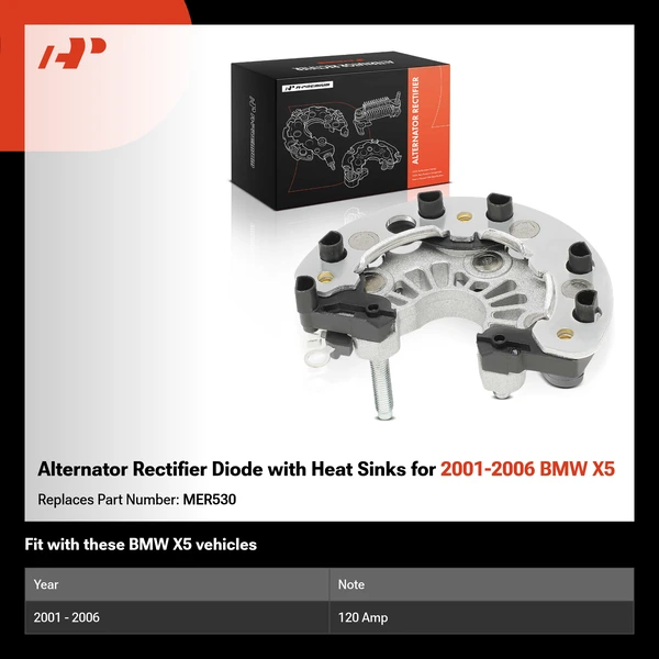 Alternator Rectifier Diode with Heat Sinks for 2001-2006 BMW X5