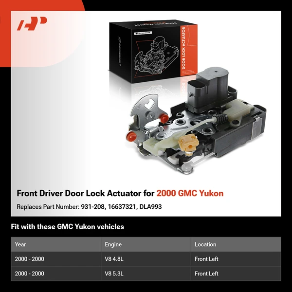 Front Driver Door Lock Actuator for 2000 GMC Yukon