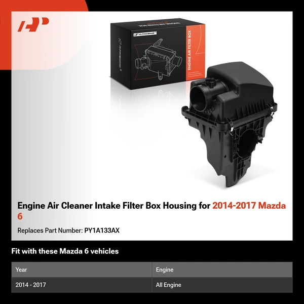 Engine Air Cleaner Intake Filter Box Housing for 2014-2017 Mazda 6