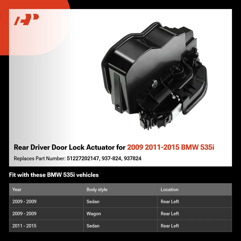 Rear Driver Door Lock Actuator for 2009 2011-2015 BMW 535i