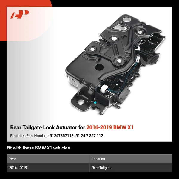 Rear Tailgate Lock Actuator for 2016-2019 BMW X1