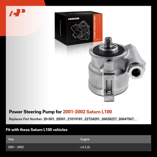 Power Steering Pump for 2001-2002 Saturn L100