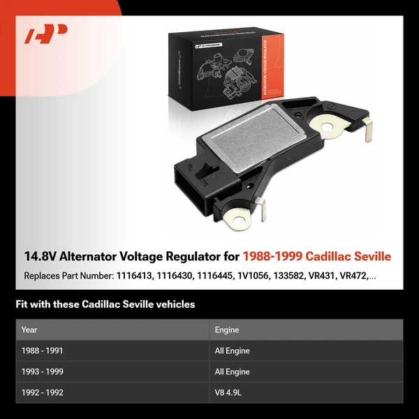 14.8V Alternator Voltage Regulator for 1988-1999 Cadillac Seville
