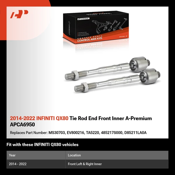 2014-2022 INFINITI QX80 Tie Rod End Front Inner A-Premium APCA6950