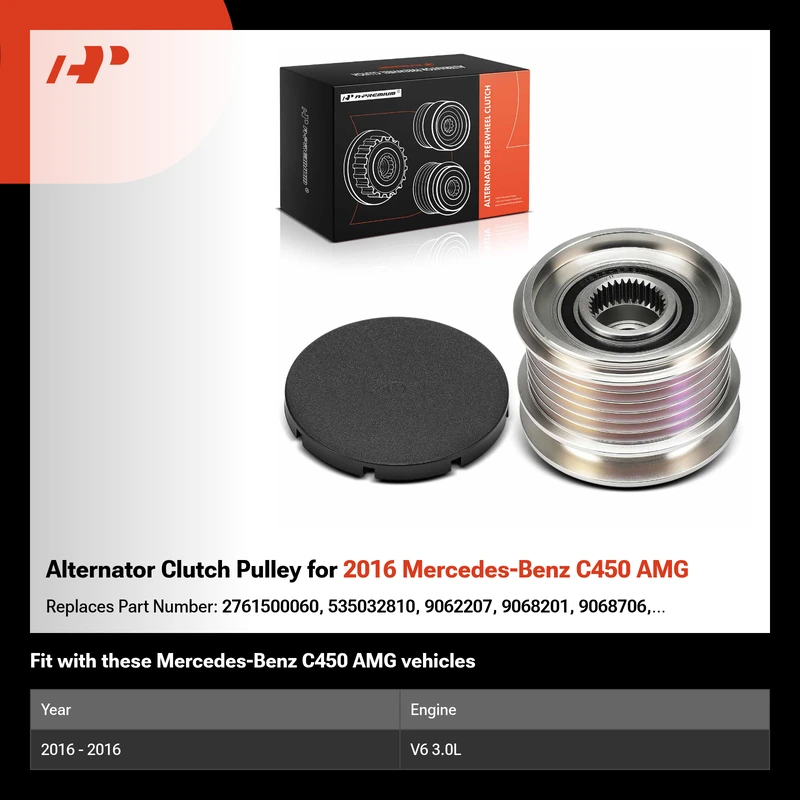 Alternator Clutch Pulley for 2016 Mercedes-Benz C450 AMG