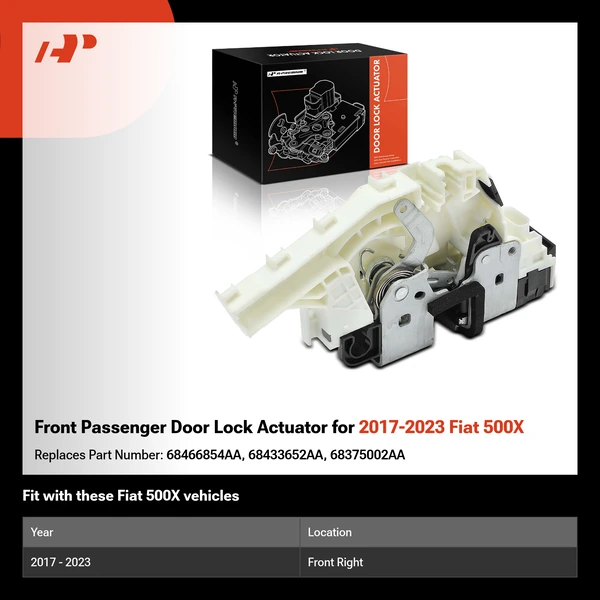 Front Passenger Door Lock Actuator for 2017-2023 Fiat 500X