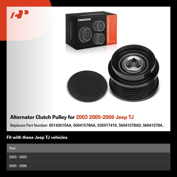 Alternator Clutch Pulley for 2003 2005-2006 Jeep TJ