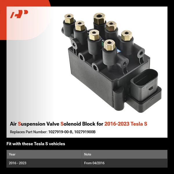 Air Suspension Valve Solenoid Block for 2016-2023 Tesla S