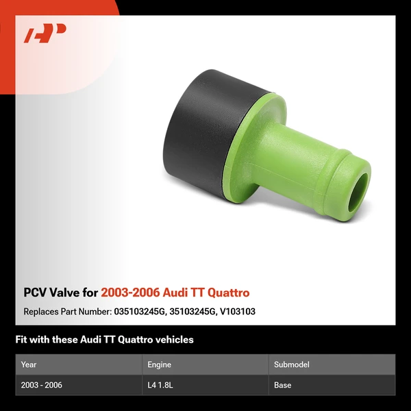 PCV Valve for 2003-2006 Audi TT Quattro