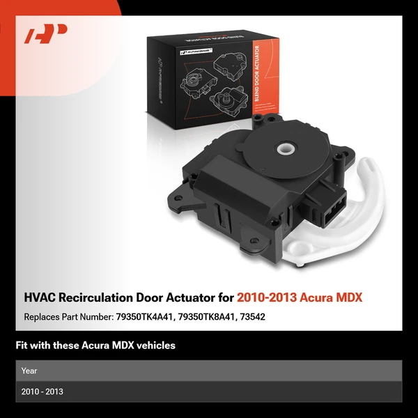 HVAC Recirculation Door Actuator for 2010-2013 Acura MDX
