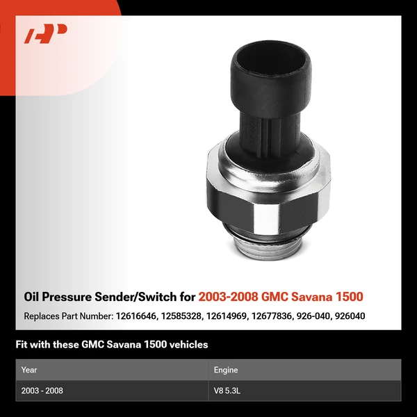 Oil Pressure Sender/Switch for 2003-2008 GMC Savana 1500