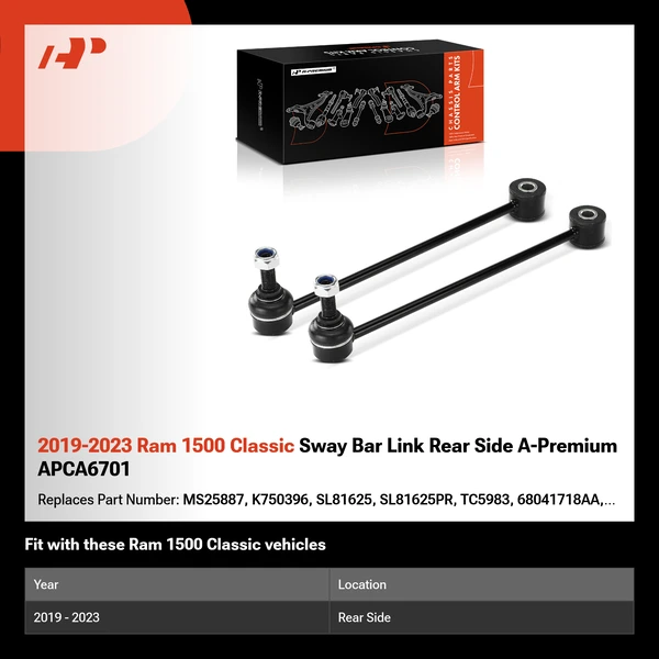 2019-2023 Ram 1500 Classic Sway Bar Link Rear Side A-Premium APCA6701