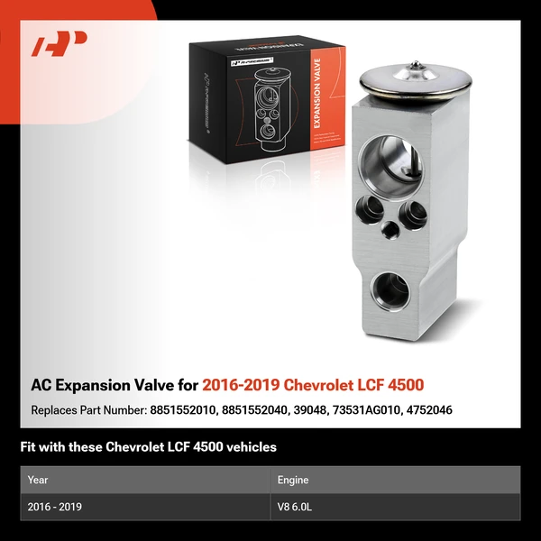AC Expansion Valve for 2016-2019 Chevrolet LCF 4500