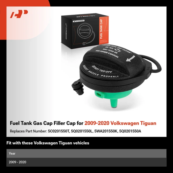 Fuel Tank Gas Cap Filler Cap for 2009-2020 Volkswagen Tiguan