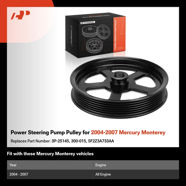 Power Steering Pump Pulley for 2004-2007 Mercury Monterey